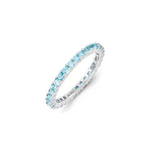 Stackable Expressions Jewelry Sterling Silver Stackable Expressions Blue Topaz Ring | QSK1178