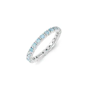 Stackable Expressions Jewelry Sterling Silver Stackable Expressions Blue Topaz Ring | QSK1198