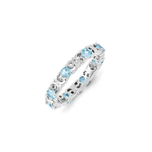 Stackable Expressions Jewelry Sterling Silver Stackable Expressions Blue Topaz Ring | QSK1228