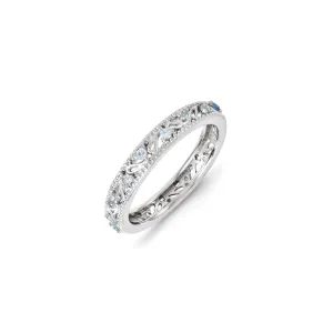 Stackable Expressions Jewelry Sterling Silver Stackable Expressions Blue Topaz Ring | QSK1238