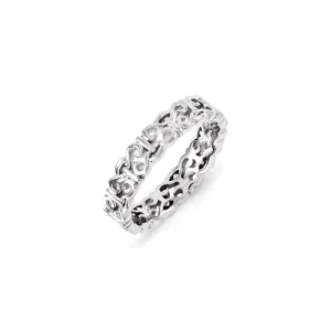 Stackable Expressions Jewelry Sterling Silver Stackable Expressions Carved Band Ring | QSK1438