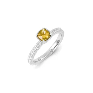 Stackable Expressions Jewelry Sterling Silver Stackable Expressions Citrine Ring | QSK1102