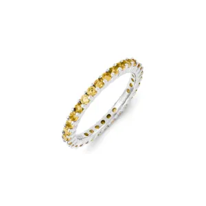 Stackable Expressions Jewelry Sterling Silver Stackable Expressions Citrine Ring | QSK1177
