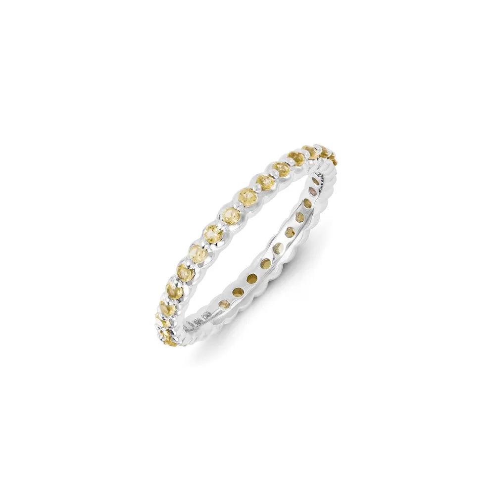 Stackable Expressions Jewelry Sterling Silver Stackable Expressions Citrine Ring | QSK1187