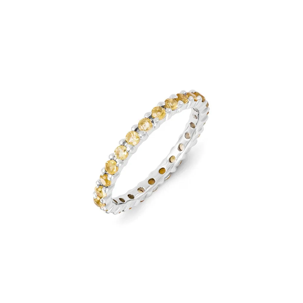 Stackable Expressions Jewelry Sterling Silver Stackable Expressions Citrine Ring | QSK1217