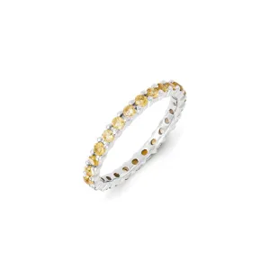 Stackable Expressions Jewelry Sterling Silver Stackable Expressions Citrine Ring | QSK1217