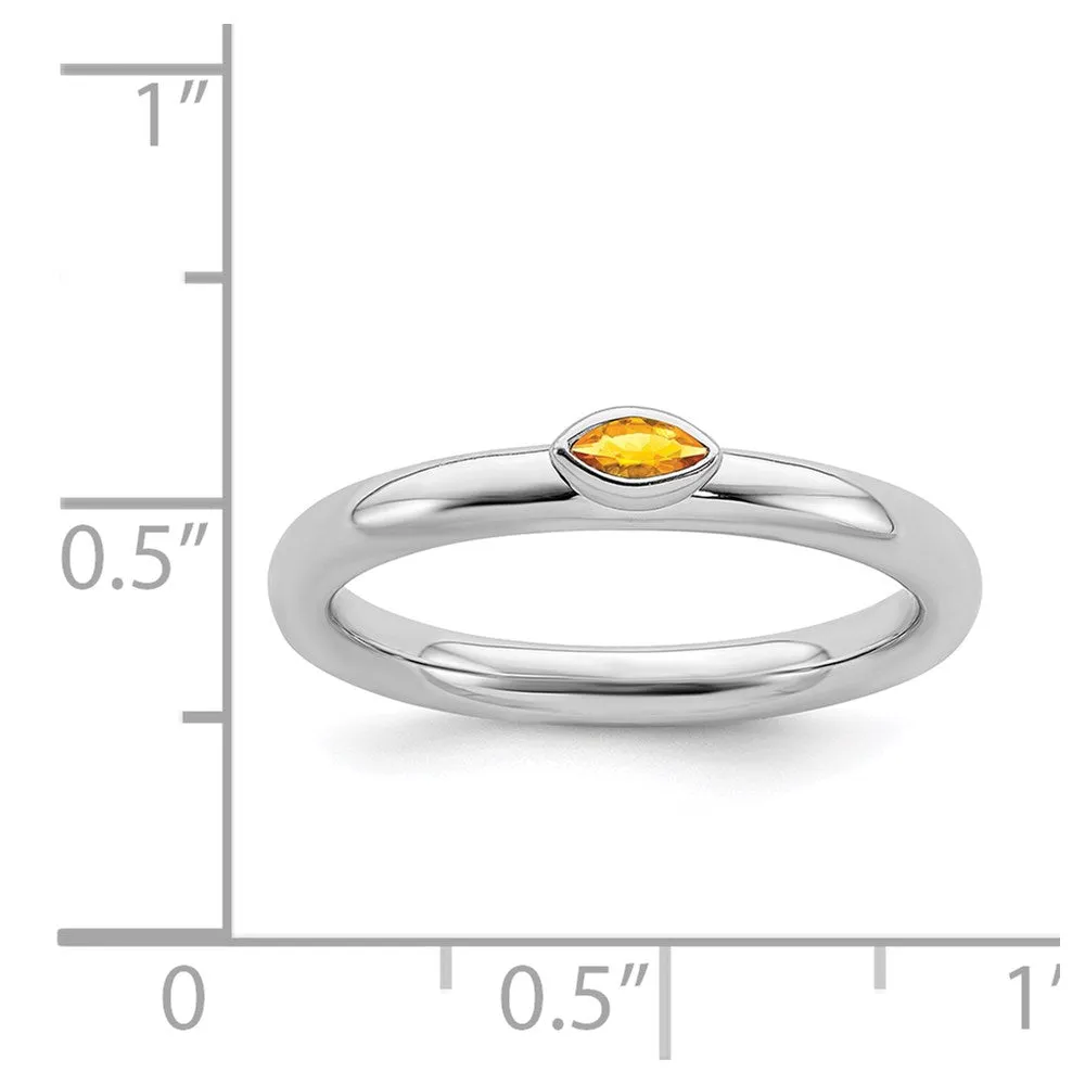 Stackable Expressions Jewelry Sterling Silver Stackable Expressions Citrine Ring | QSK2134