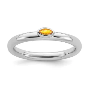 Stackable Expressions Jewelry Sterling Silver Stackable Expressions Citrine Ring | QSK2134