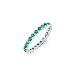 Stackable Expressions Jewelry Sterling Silver Stackable Expressions Created Emerald Ring | QSK1210
