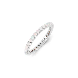 Stackable Expressions Jewelry Sterling Silver Stackable Expressions Created Opal Ring | QSK1186