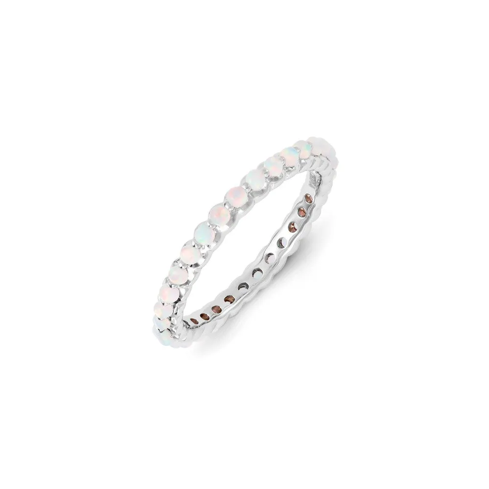 Stackable Expressions Jewelry Sterling Silver Stackable Expressions Created Opal Ring | QSK1186