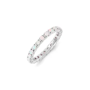 Stackable Expressions Jewelry Sterling Silver Stackable Expressions Created Opal Ring | QSK1196