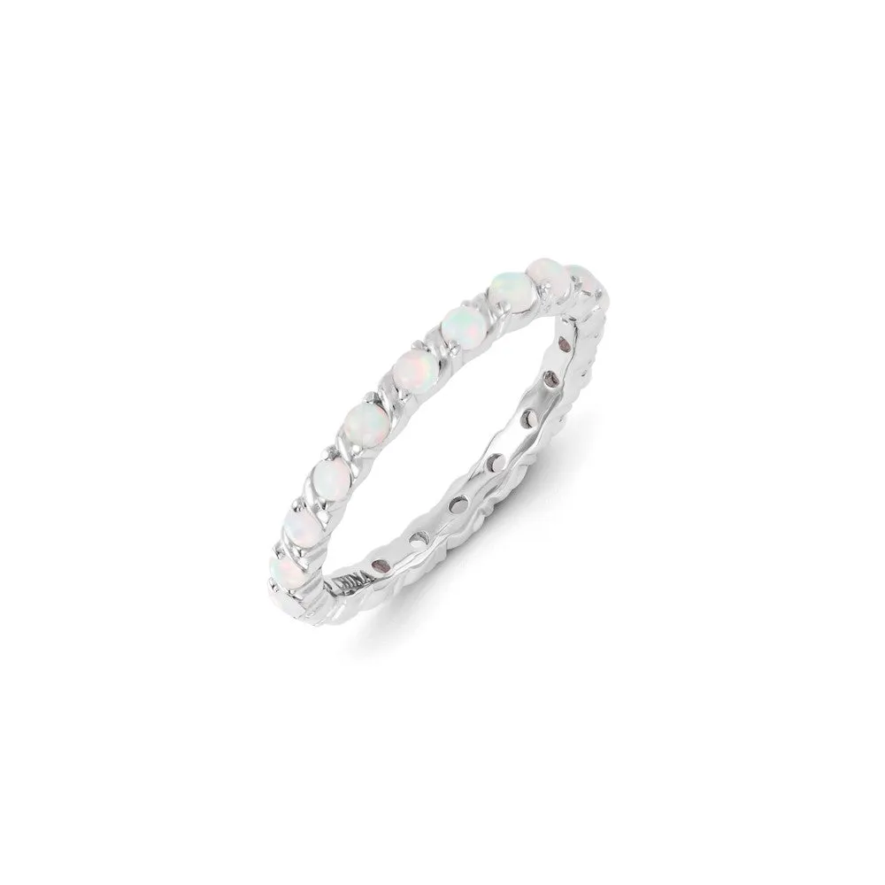 Stackable Expressions Jewelry Sterling Silver Stackable Expressions Created Opal Ring | QSK1206