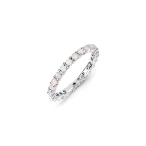 Stackable Expressions Jewelry Sterling Silver Stackable Expressions Created Opal Ring | QSK1216