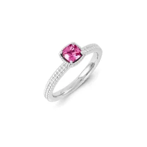 Stackable Expressions Jewelry Sterling Silver Stackable Expressions Created Pink Sapphire Ring | QSK1097
