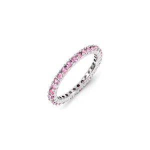 Stackable Expressions Jewelry Sterling Silver Stackable Expressions Created Pink Sapphire Ring | QSK1172