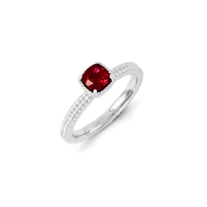 Stackable Expressions Jewelry Sterling Silver Stackable Expressions Created Ruby Ring | QSK1098