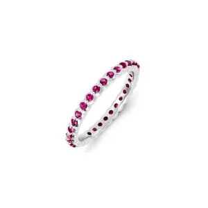 Stackable Expressions Jewelry Sterling Silver Stackable Expressions Created Ruby Ring | QSK1183