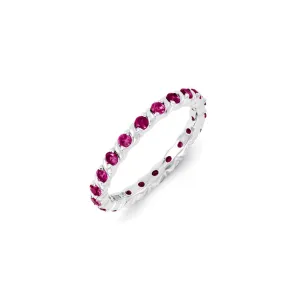 Stackable Expressions Jewelry Sterling Silver Stackable Expressions Created Ruby Ring | QSK1203