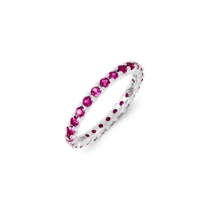 Stackable Expressions Jewelry Sterling Silver Stackable Expressions Created Ruby Ring | QSK1213