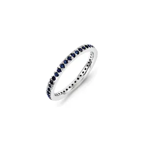 Stackable Expressions Jewelry Sterling Silver Stackable Expressions Created Sapphire Ring | QSK1161