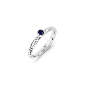 Stackable Expressions Jewelry Sterling Silver Stackable Expressions Created Sapphire Ring | QSK1256