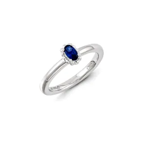 Stackable Expressions Jewelry Sterling Silver Stackable Expressions Created Sapphire Ring | QSK1267