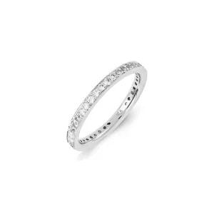 Stackable Expressions Jewelry Sterling Silver Stackable Expressions Created White Sapphire Ring | QSK1169