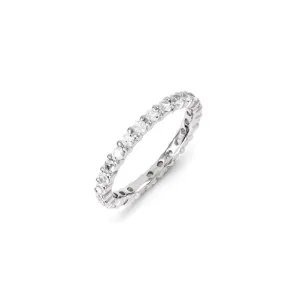 Stackable Expressions Jewelry Sterling Silver Stackable Expressions Created White Sapphire Ring | QSK1219