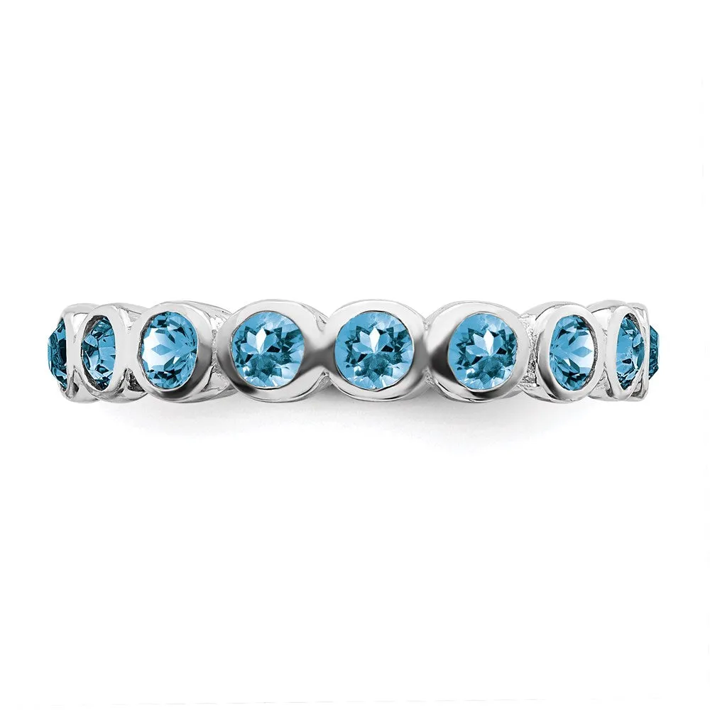 Stackable Expressions Jewelry Sterling Silver Stackable Expressions December Swarovski Ring | QSK984