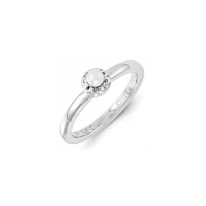 Stackable Expressions Jewelry Sterling Silver Stackable Expressions FW Cultured Pearl Ring | QSK1326