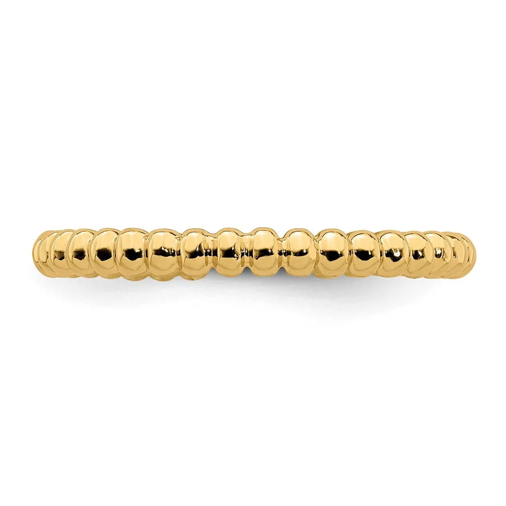 Stackable Expressions Jewelry Sterling Silver Stackable Expressions Gold-plated Beaded Ring | QSK210