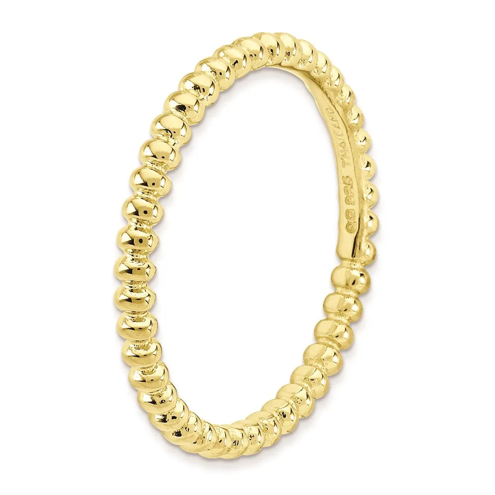 Stackable Expressions Jewelry Sterling Silver Stackable Expressions Gold-plated Beaded Ring | QSK210