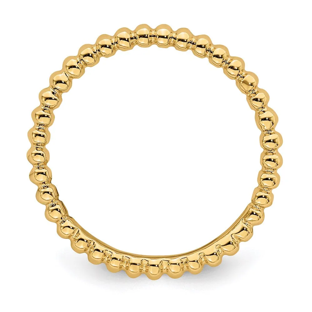 Stackable Expressions Jewelry Sterling Silver Stackable Expressions Gold-plated Beaded Ring | QSK210