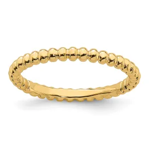 Stackable Expressions Jewelry Sterling Silver Stackable Expressions Gold-plated Beaded Ring | QSK210