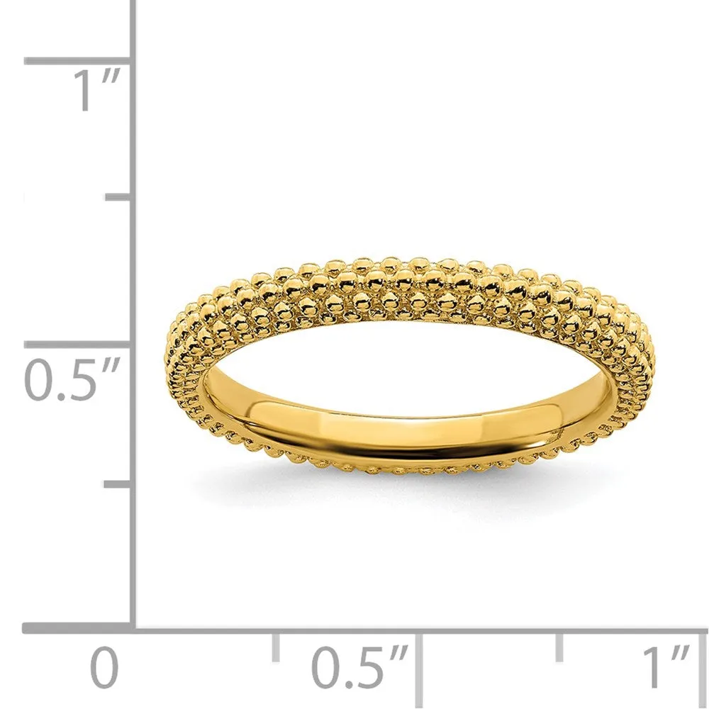 Stackable Expressions Jewelry Sterling Silver Stackable Expressions Gold-plated Domed Ring | QSK879