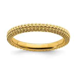 Stackable Expressions Jewelry Sterling Silver Stackable Expressions Gold-plated Domed Ring | QSK879