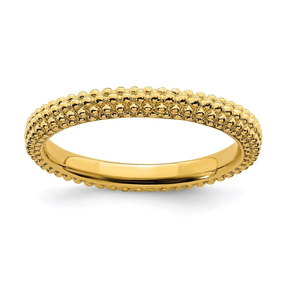 Stackable Expressions Jewelry Sterling Silver Stackable Expressions Gold-plated Domed Ring | QSK879