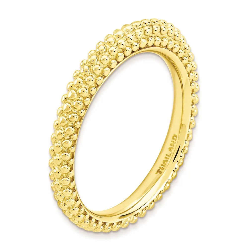 Stackable Expressions Jewelry Sterling Silver Stackable Expressions Gold-plated Domed Ring | QSK879