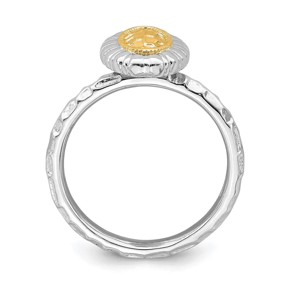 Stackable Expressions Jewelry Sterling Silver Stackable Expressions Gold-plated Oval Ring | QSK1607