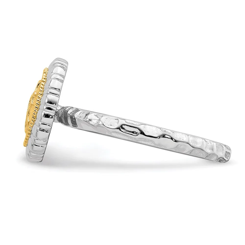 Stackable Expressions Jewelry Sterling Silver Stackable Expressions Gold-plated Oval Ring | QSK1607