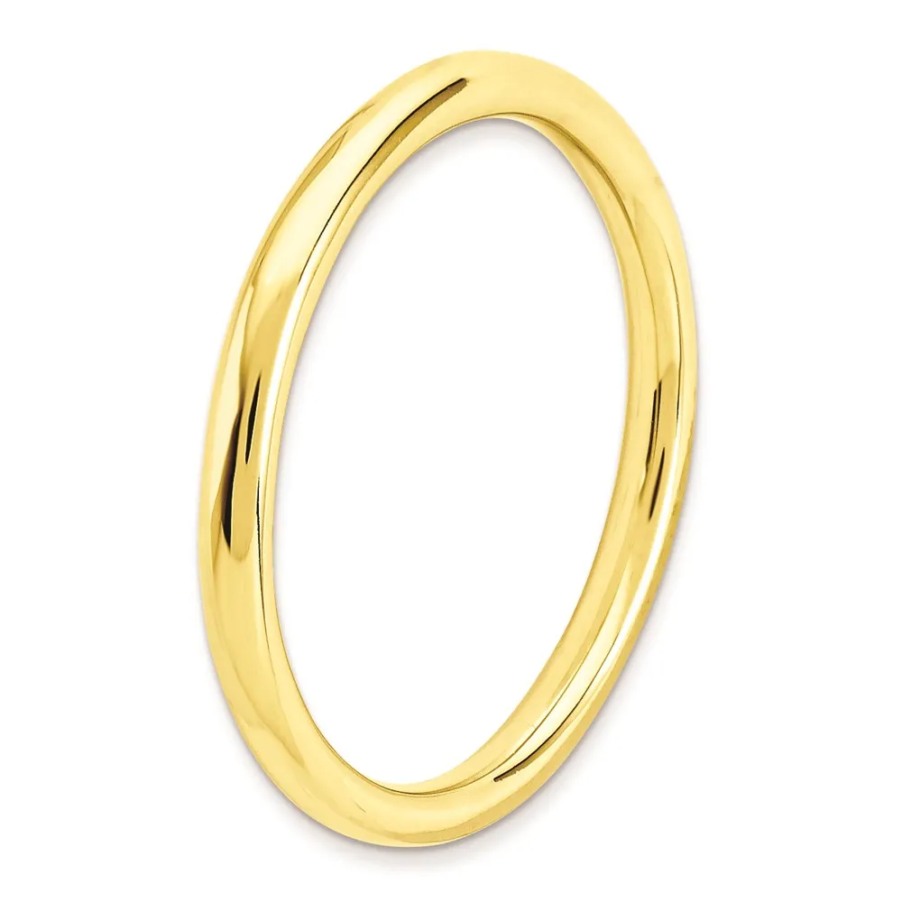 Stackable Expressions Jewelry Sterling Silver Stackable Expressions Gold-plated Polished Ring | QSK230