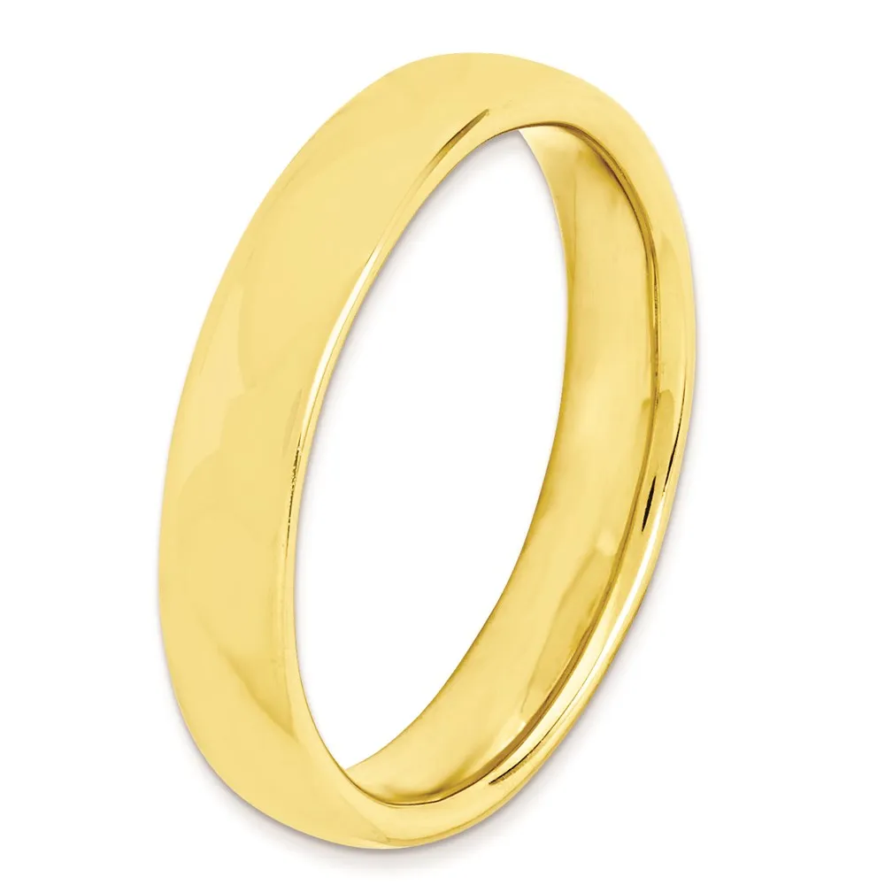 Stackable Expressions Jewelry Sterling Silver Stackable Expressions Gold-plated Polished Ring | QSK290