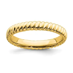 Stackable Expressions Jewelry Sterling Silver Stackable Expressions Gold-plated Ring | QSK266