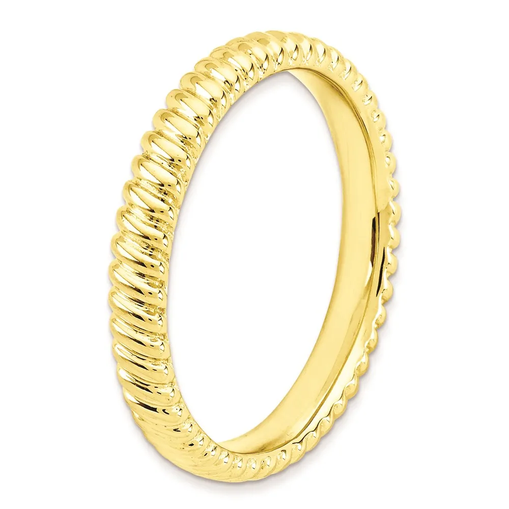 Stackable Expressions Jewelry Sterling Silver Stackable Expressions Gold-plated Ring | QSK266