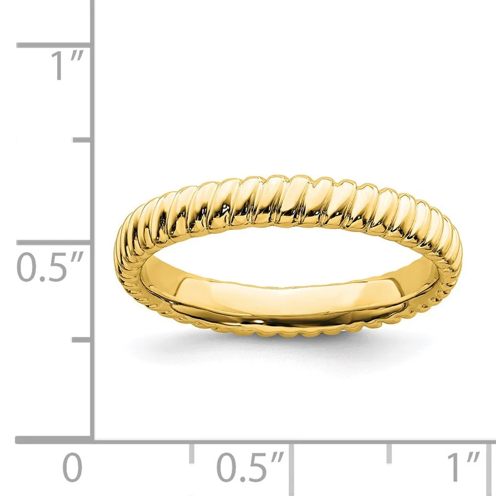 Stackable Expressions Jewelry Sterling Silver Stackable Expressions Gold-plated Ring | QSK266