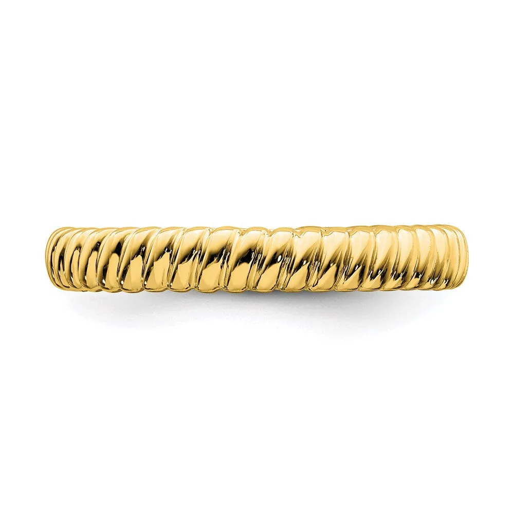 Stackable Expressions Jewelry Sterling Silver Stackable Expressions Gold-plated Ring | QSK266