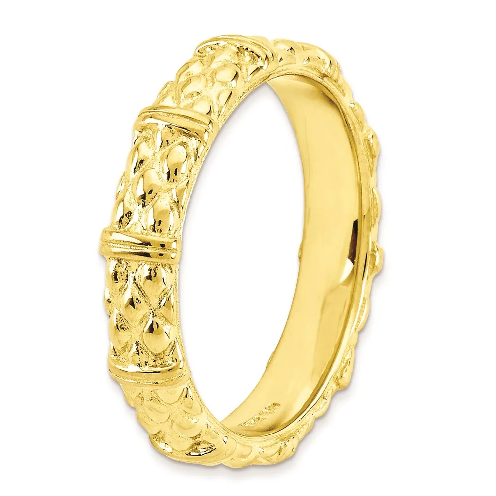Stackable Expressions Jewelry Sterling Silver Stackable Expressions Gold-plated Ring | QSK298