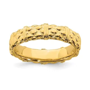 Stackable Expressions Jewelry Sterling Silver Stackable Expressions Gold-plated Ring | QSK298