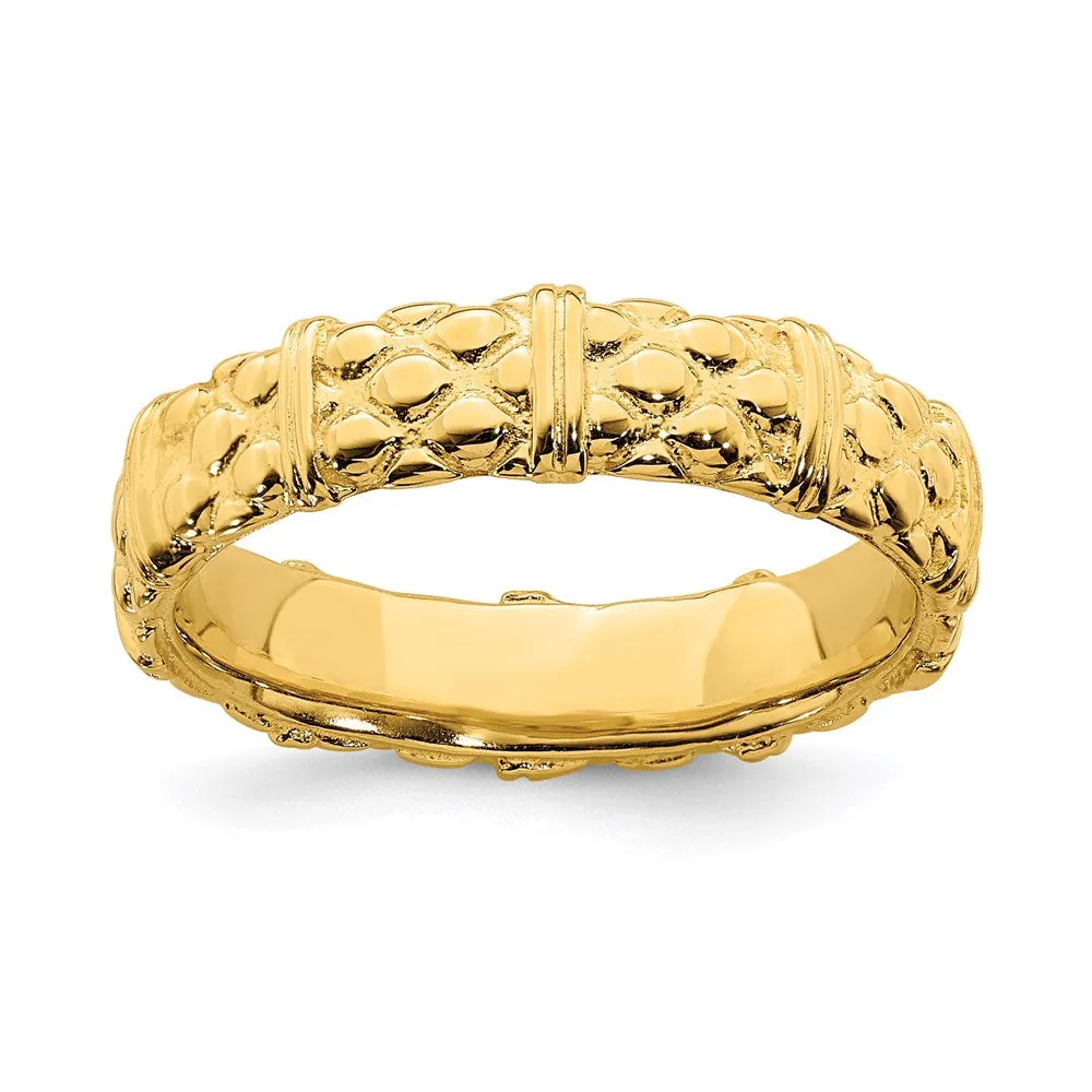 Stackable Expressions Jewelry Sterling Silver Stackable Expressions Gold-plated Ring | QSK298